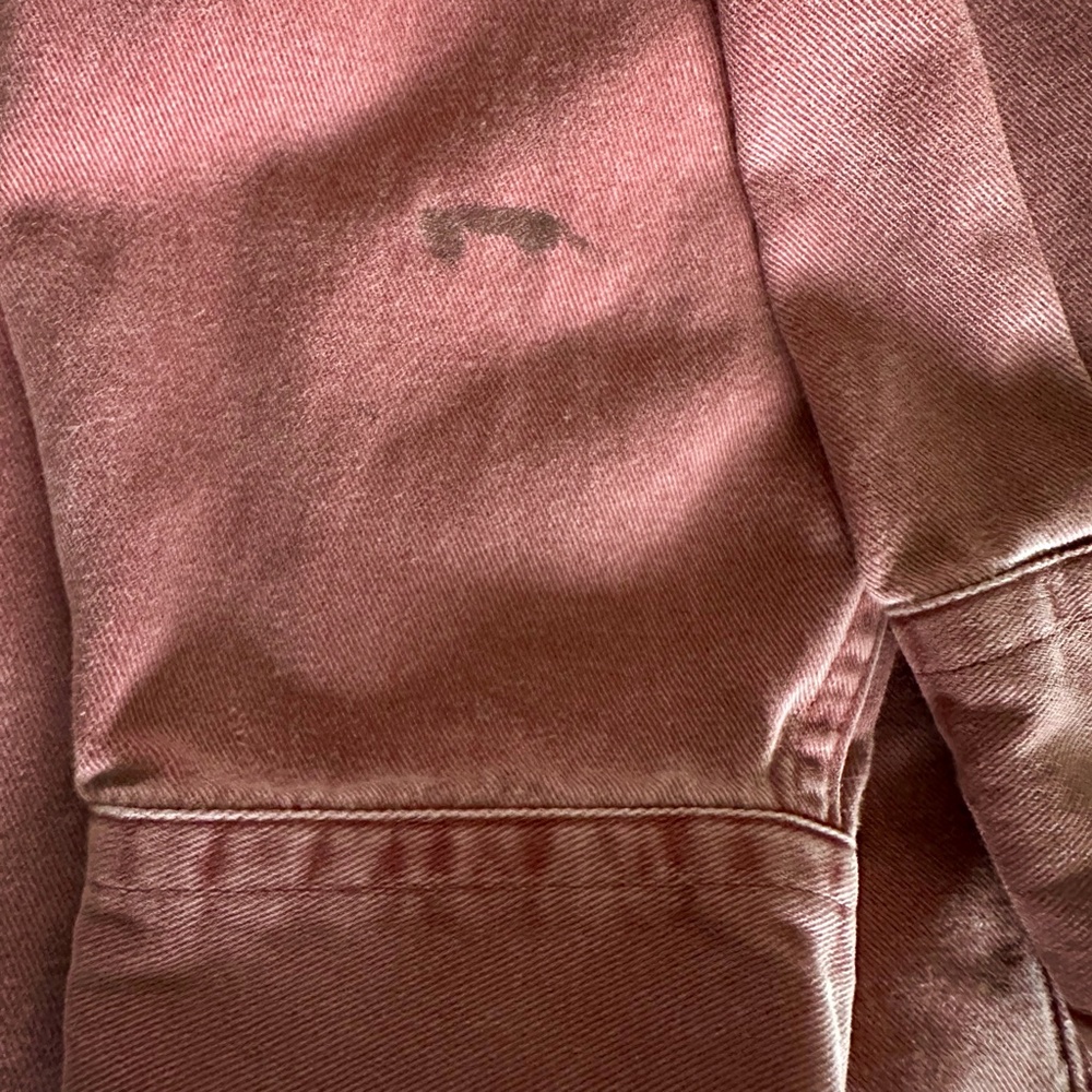 Vintage 80s 90s Evergreen Red Heavy Cotton Twill Button Down Work Shirt L Grunge - Picture 8 of 8